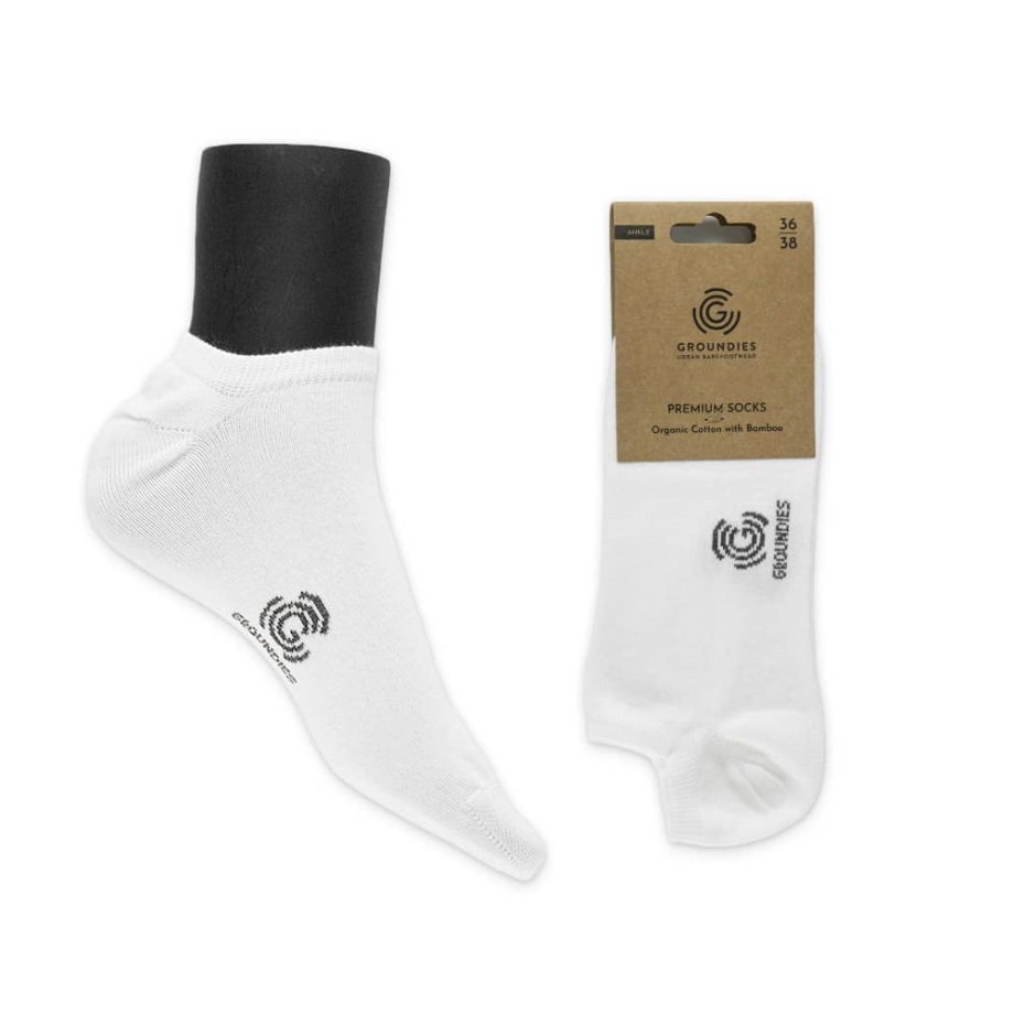 Valkoiset Premium Nilkkasukat Groundies Suomi